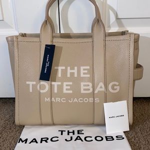 Marc Jacobs The Leather Small Tote Bag in Twine NEW